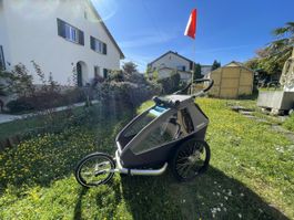 Croozer Kid Vaaya Graphite Blue 1 Veloanhänger