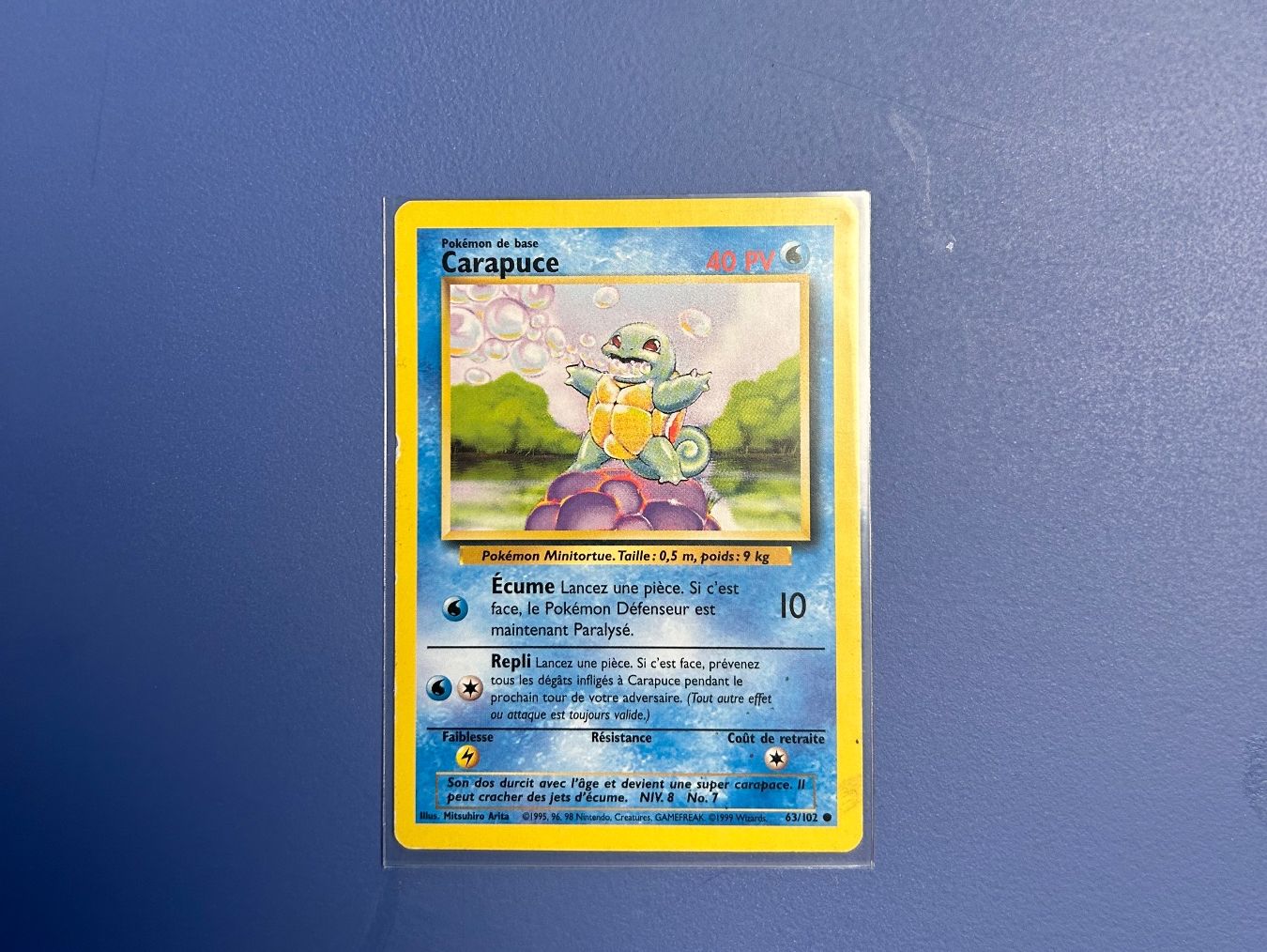 Pokémon Carte collezionabili: Pokémon 1999 Carapuce 63/102 Set de base FR – Usato da Schlieren venduto da happymerchant64