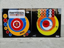 Vintage Spielautomatenscheibe Sonderanfertigung Raiffeisen