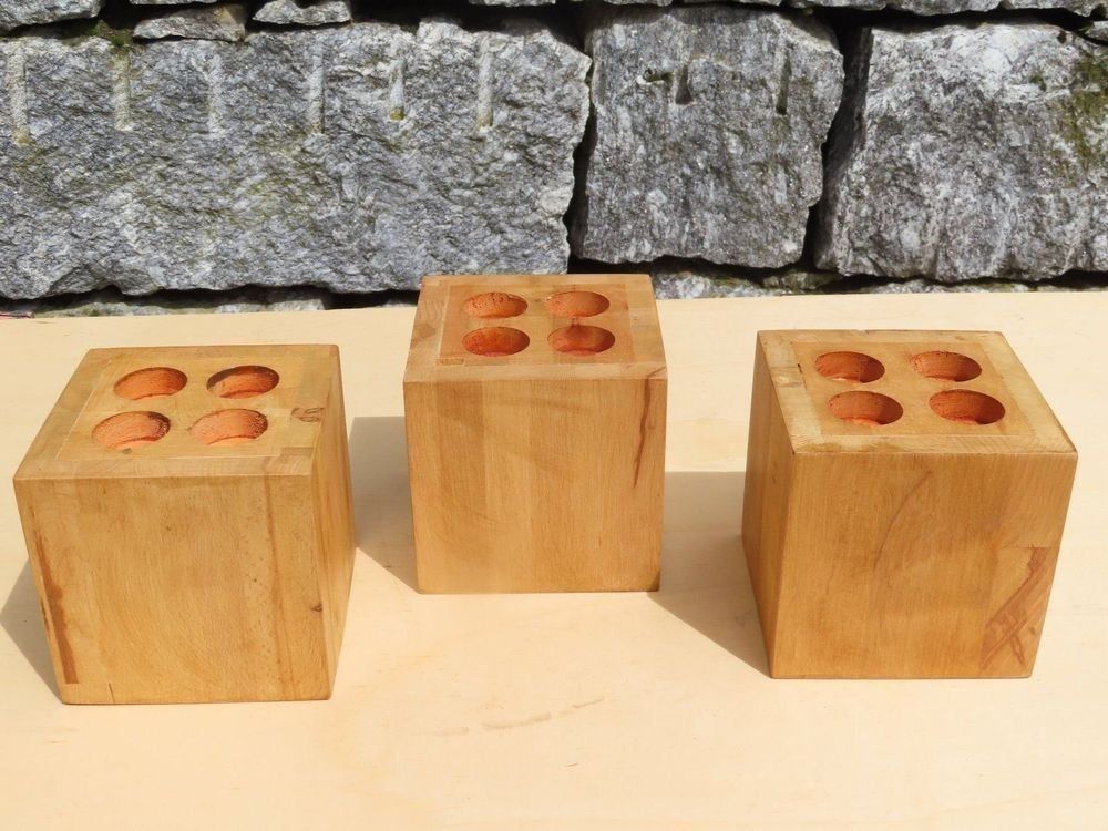 Portacandele: Windlicht aus Holz, 3 Stück – Usato da Nesselnbach venduto da ubourson