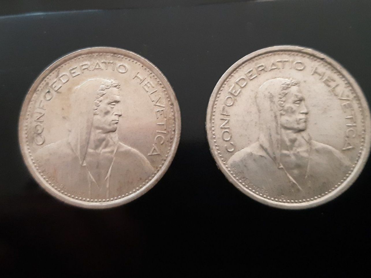Metalli preziosi: Schweiz, 2 x 5 Fr , 1967 , Erh. s.scan – Usato da Caslano venduto da Enrico15 1