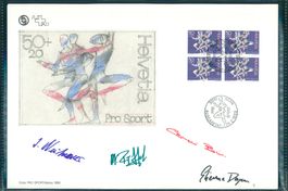 UMSCHLAG PRO SPORT MIT AUTOGRAPHEN + ENTWURF