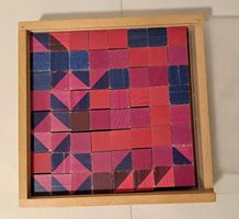 Würfelmosaik mit 64 Teilen aus Holz