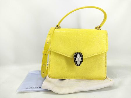 👜✨ Bulgari Serpenti Forever Top Handle Bag – Gelb
