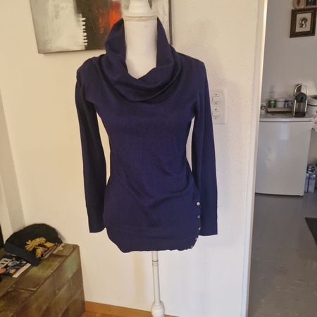 Esprit Damenpullover Gr. S Rollkragen, Knöpfe