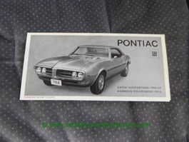 Pontiac Modellprogramm 1968 deutsch/französisch GM-Biel