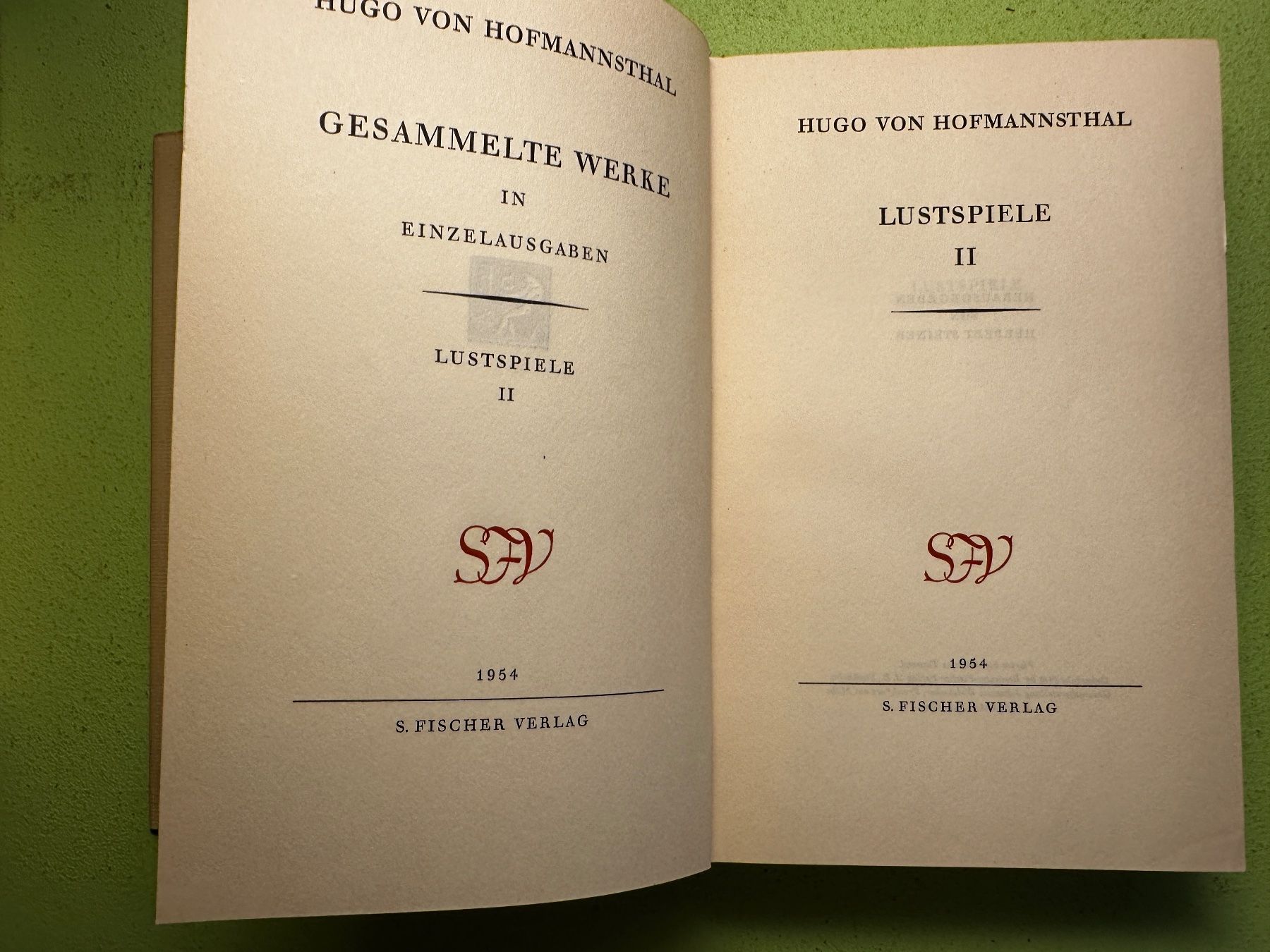 Libri: Hugo von Hofmannsthal: Lustspiele II – Usato da Zürich venduto da allp 4
