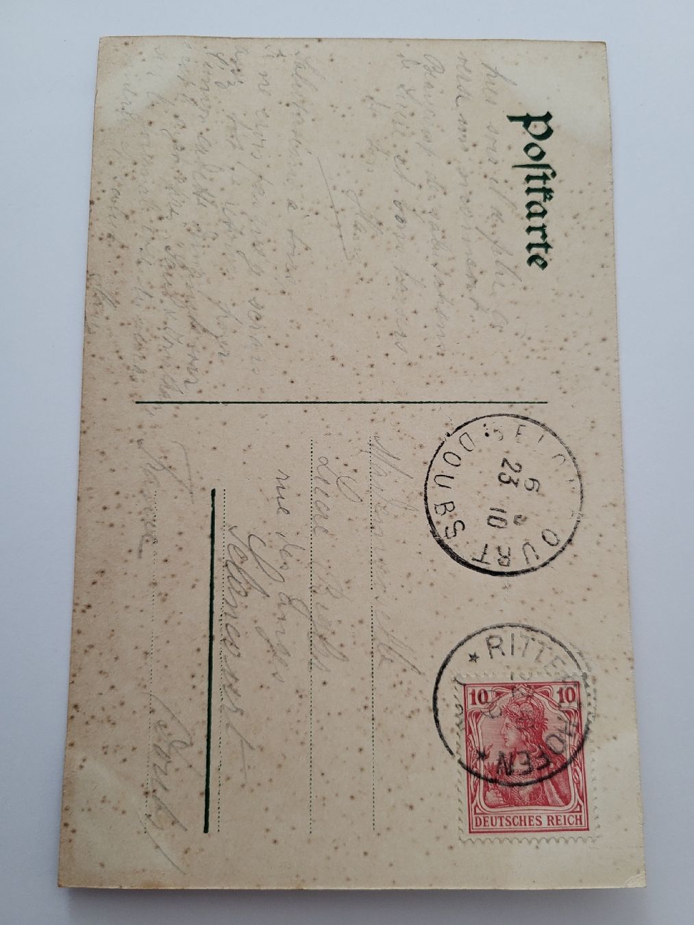 Ansichtskarten: Ansichtskarte Litho Rittershofen  Briefmarke R35 – Gebraucht aus nunningen von mic_88k2 1