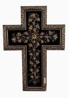 Wandbild Kreuz mit Edelweiss Motiv gebraucht schwarz