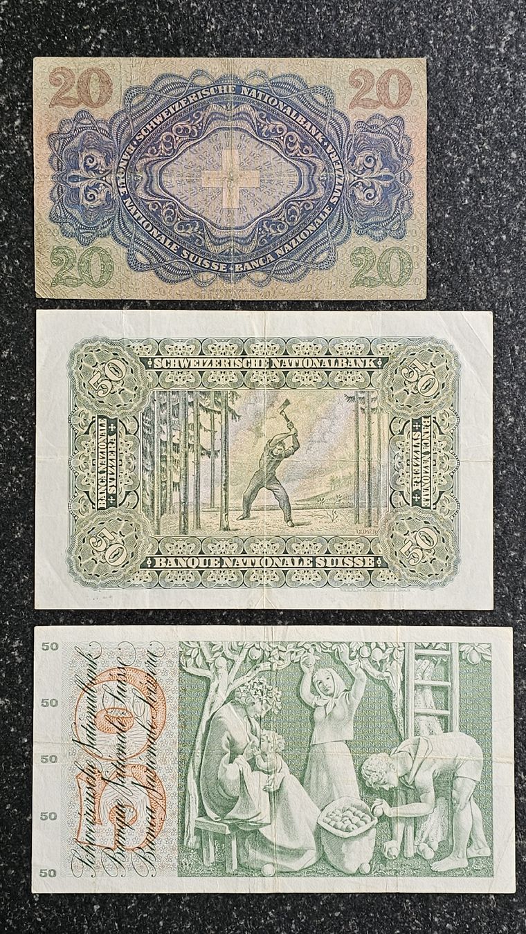 Billets de banque: Schweizer Banknoten – D'occasion à Unterterzen par Speedy076 1