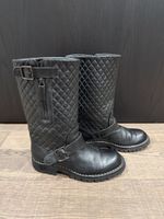 Chanel Quilted Biker Boots