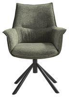 Luxurious Drehstuhl, neuwertig, grün/grau, Metallfuss 2 stk
