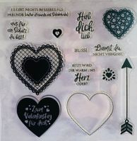 Silikonstempel Herz Freundschaft Valentinstag