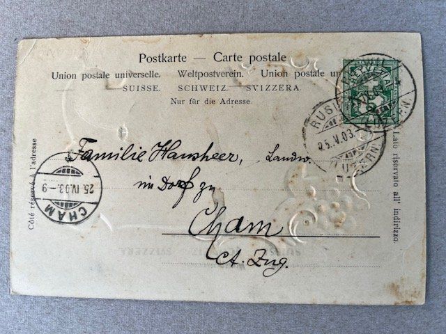 Ansichtskarten: Postkarte alt, Ruswyl, 1903 – Gebraucht aus Niederwil AG von dahu75 1