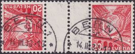 S49Ay (20c+20c, rot, glattes Papier) von BERN, Kat: 80.-