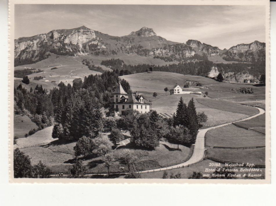 Cartoline postali: Weissbad Belvédère ca. 1940 – Usato da Bürglen TG venduto da StampGraf