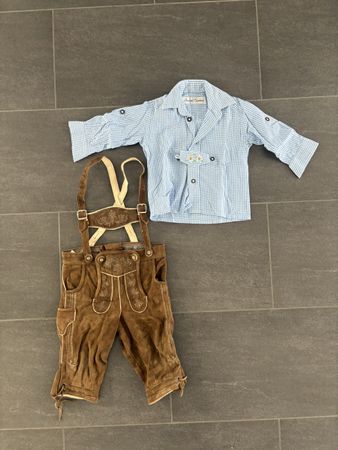 Kinder Lederhose Hemd Gr 92