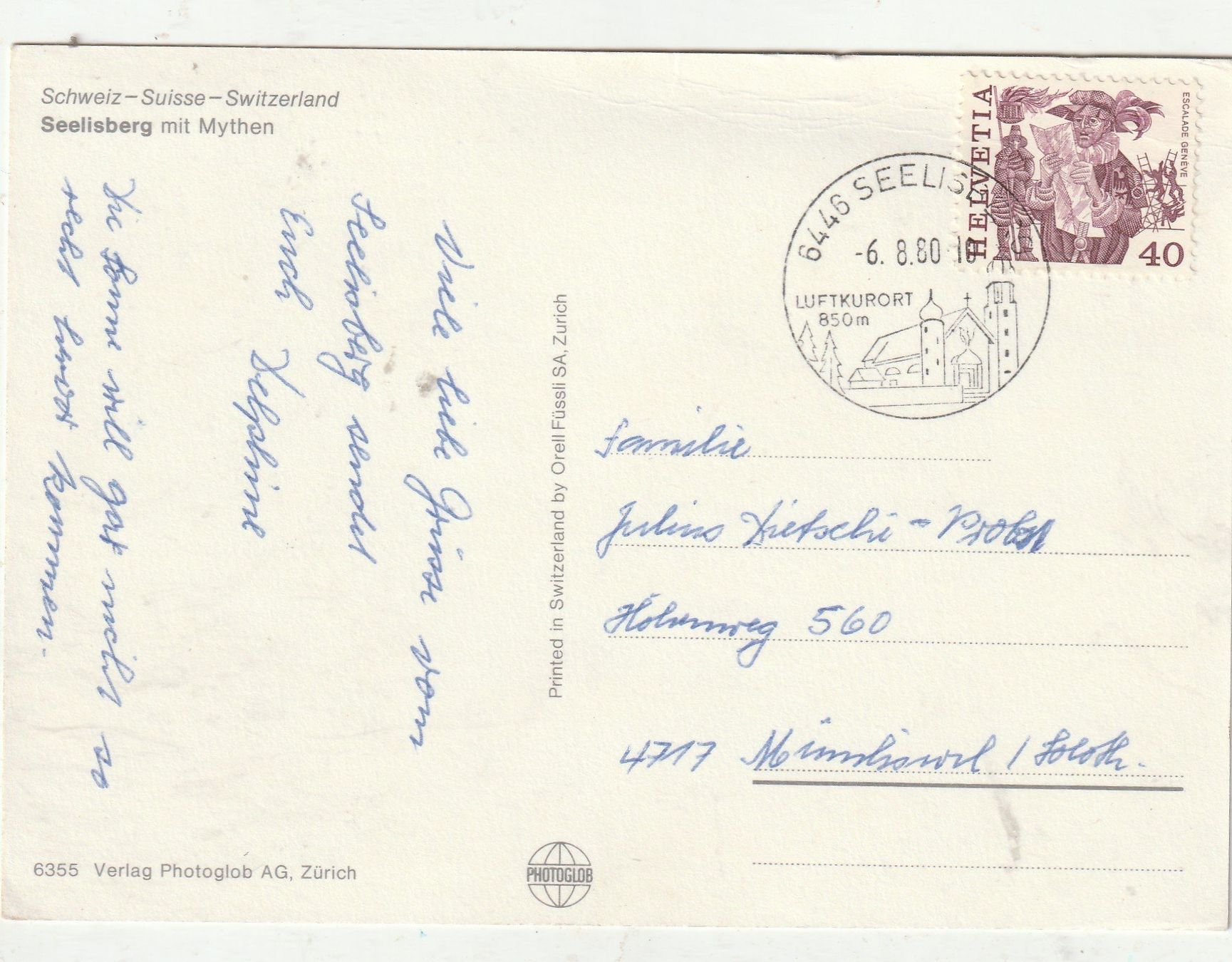 Cartoline postali: Seelisberg – Usato da Lumbrein venduto da made02 1