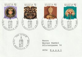 1992 Pro Patria Brief, Bundesfeierstempel GENÈVE 01.8.1992