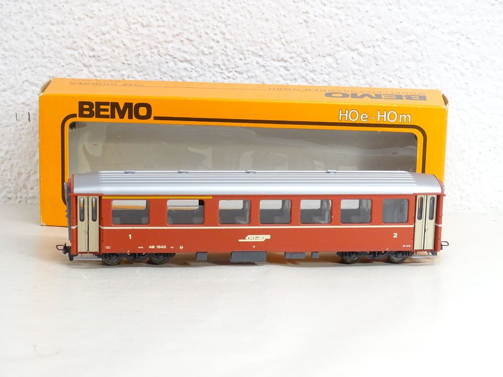 Bemo 3259 Personenwagen RhB, 1./2.Kl. AB1542, Rot, H0m, OVP | Kaufen ...