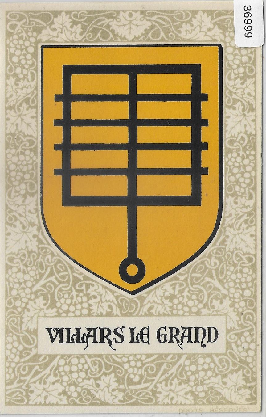 Cartoline postali: Villars le Grand - Wappen blason – Usato da Ettingen venduto da Kartenplanet
