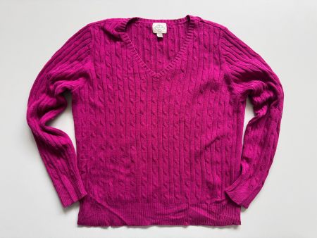 St John Bay 88% Cotton pullover cable knit Women Sz XL
