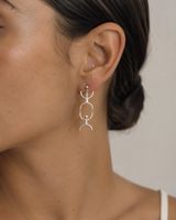 925 Sterling Silber Ohrringe Designer Bauhaus-Style