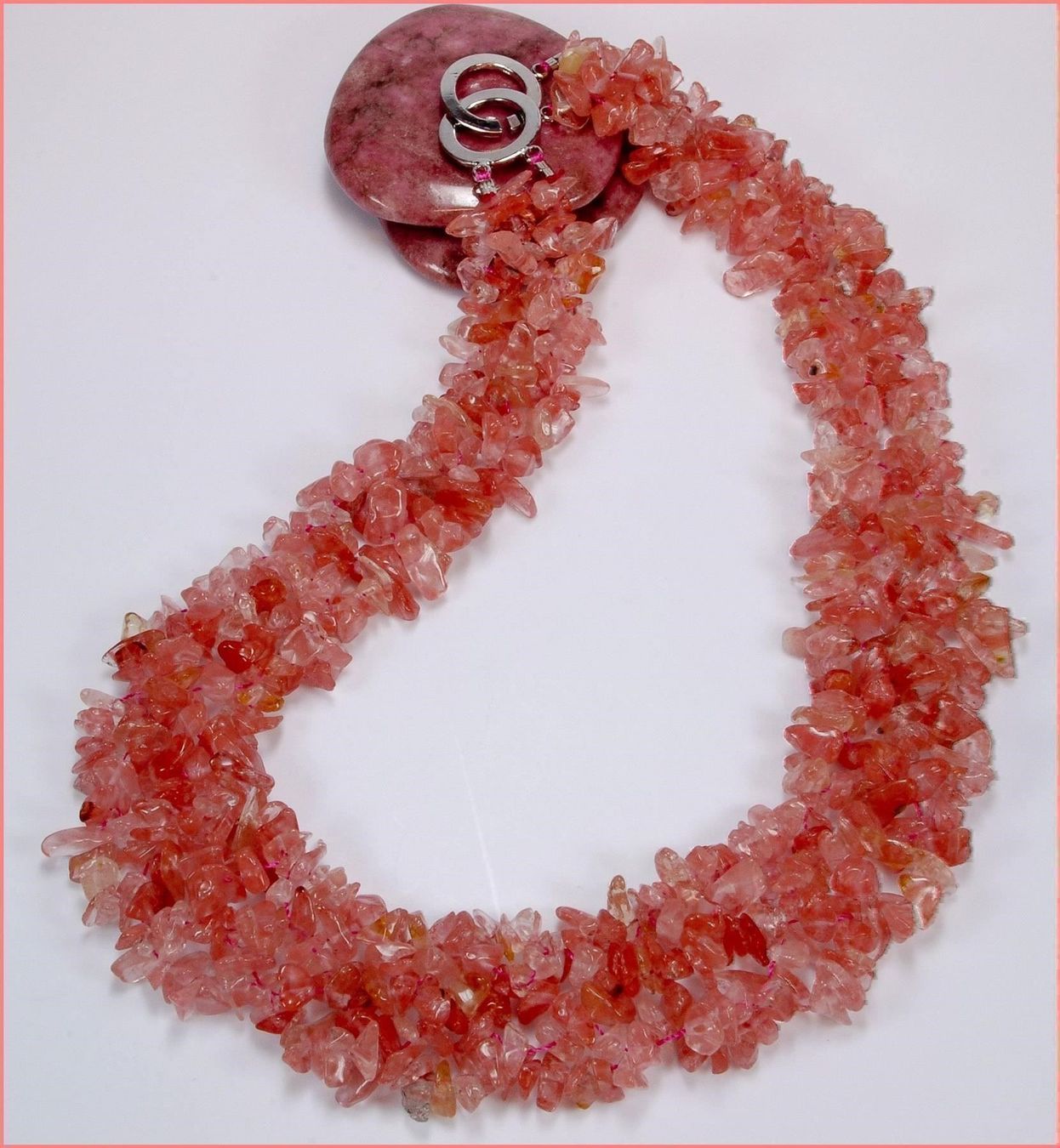 Ketten: ♛ Wunderschönes CHERRYQUARZ - Collier – Neu und originalverpackt aus Oberglatt ZH von Hot-Spot 2