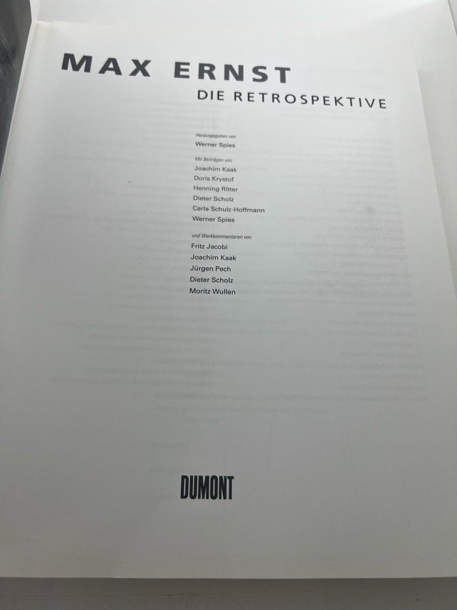 Libri: Max Ernst Die Retrospektive – Usato da Wettingen venduto da NickInc 1