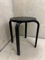 Stool wood black Ikea AVSIKTLIG 🖤 Hocker Holz schwarz