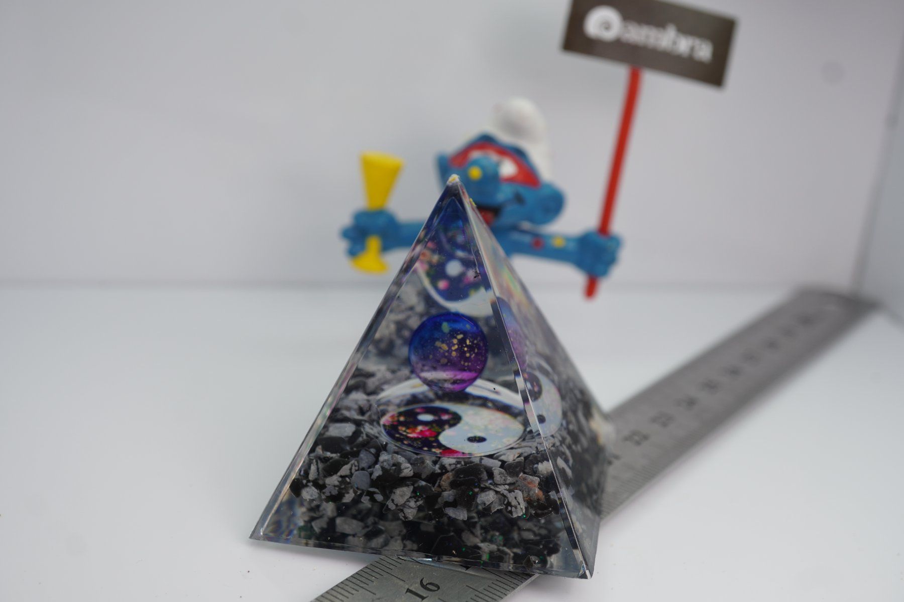 Minerali & Pietre curative: Obsidian      Kugel  Quarz   mix Jingjan   Orgonit -Pyramide – Nuovo e nell'imballaggio originale da Eschenbach SG venduto da topstone 4