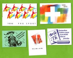 1980 - 1996 Lot Markenheftchen 1. Tag siehe Bild SBK 95.--