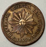 2 Centésimos - Uruguay  - 1869