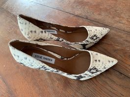 Damen Stöckelschuhe Steve Madden Gr. 7.5 (38) Natural Snake