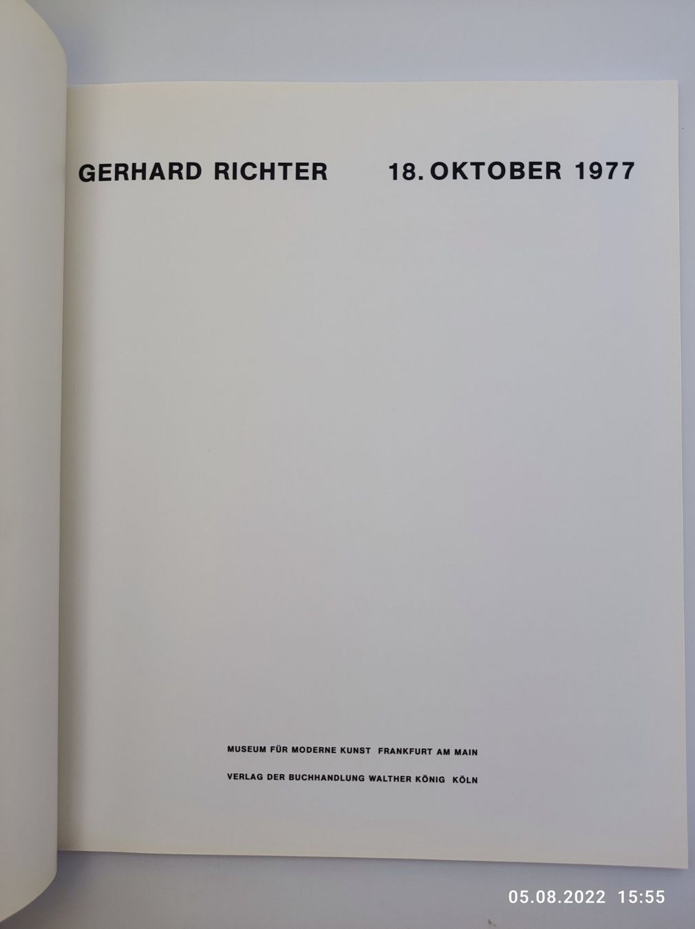 Libri: GERHARD RICHTER - AUSSTELLUNGSKATALOG 1977 – Usato da Goldach venduto da Gaip 6