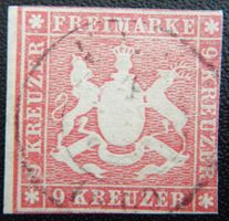 Württemberg Kat. 14 gest. 1859 Kat. 80 Euro