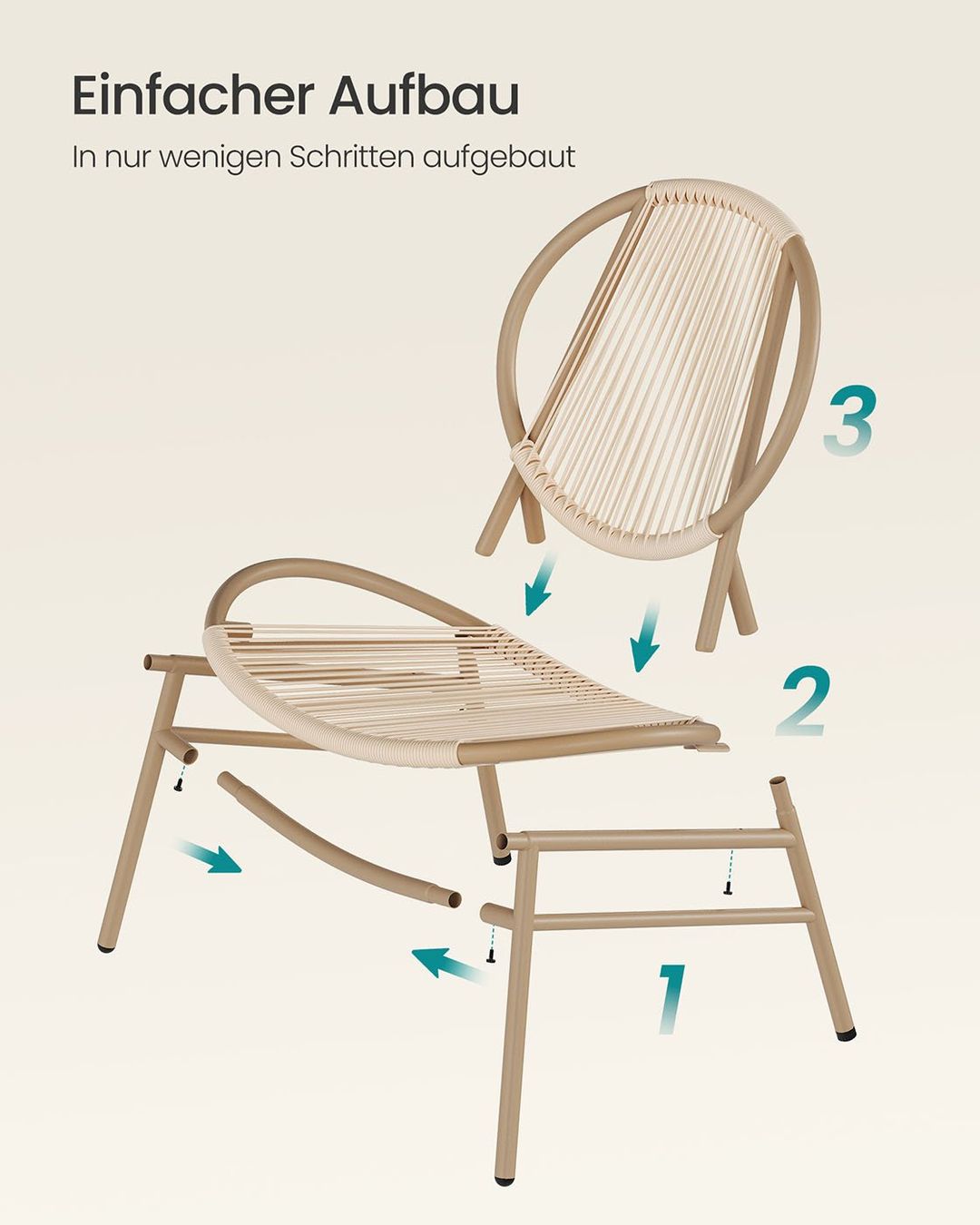 Set di tavolo e panche: Balkonmöbel-Set mit Tisch und 2 Stühlen kamelbraun TERRAVO – Nuovo e nell'imballaggio originale da Lachen SZ venduto da MAMORU-MOEBEL 4