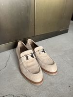 Hermès Damen Loafer Wildleder Beige – Gr 39.5