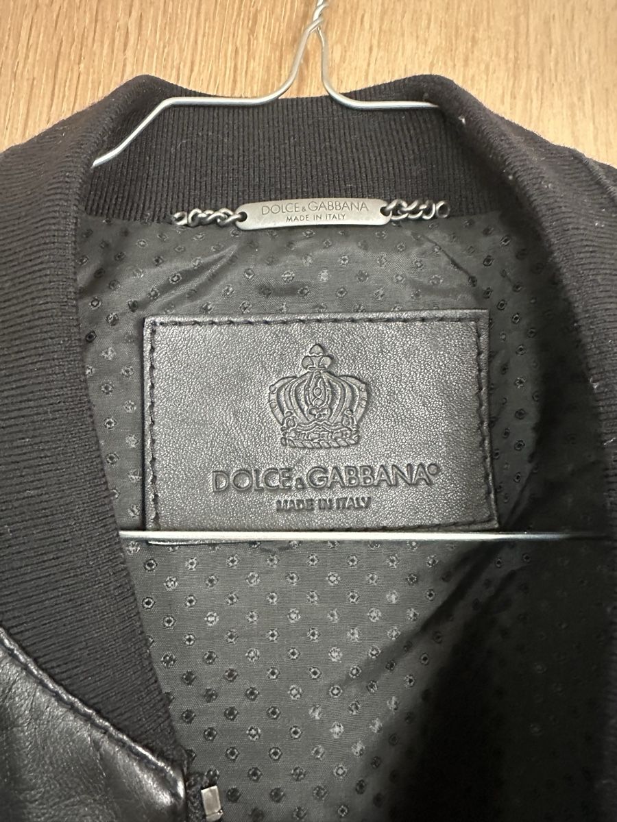 Dolce & Gabbana Giacche: Dolce & Gabbana Leather Bomber Jacket - Men's Size 50 – Nuovo (secondo la descrizione) da Richterswil venduto da Ramar05 1