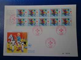Maxi FDC Grossbrief bloc feuillet Croix-Rouge France 2000