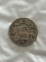 1 Franken 1887  Silber, Rar