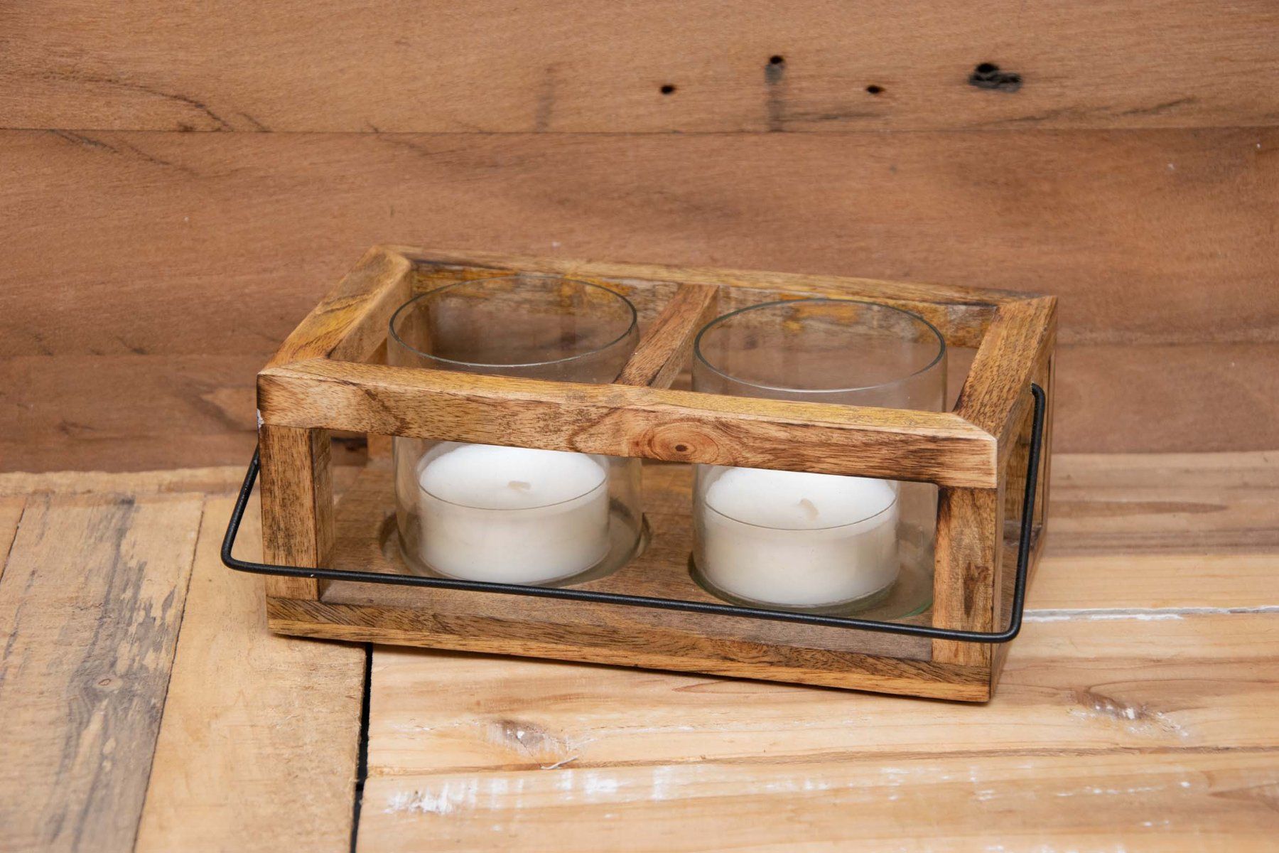 Tutte le decorazioni: Windlichtkörbchen aus Holz, Windlicht Deko – Nuovo e nell'imballaggio originale da Unterentfelden venduto da mag-images