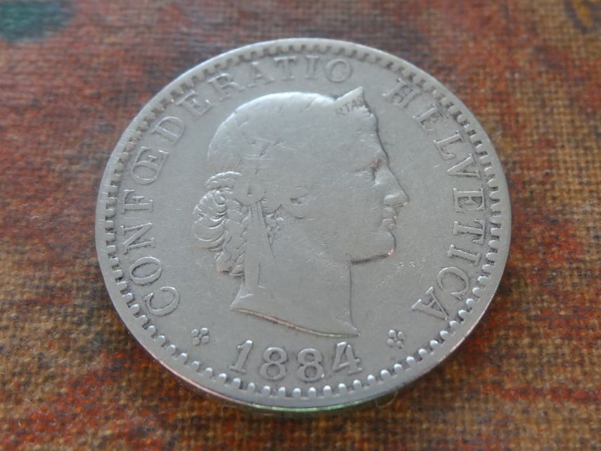 Tutti le monete: 20 Rp. 1884  (B) – Usato da Romanel-sur-Lausanne venduto da Swift13