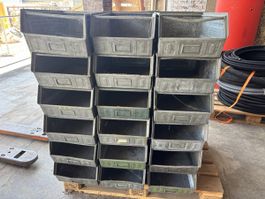 Stapelbare Lagerbehälter Metall 34Stk 