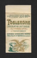 Emballage Mini Tablette TOBLERONE Aux Amandes & Miel , 1910s