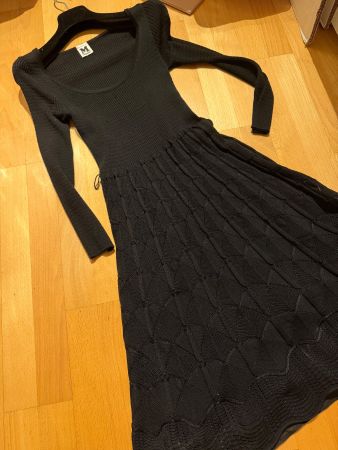 Vintage Missoni Strick Kleid Merino schwarz Gr. IT 42
