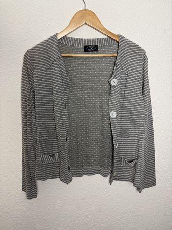 Fratelli M Cardigan grau Streifen Grösse M
