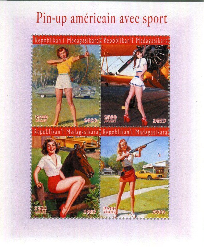Tous les timbres: Block "Pin-up". Madagaskar – Neuf avec emballage d'origine à Basel par Butsch5