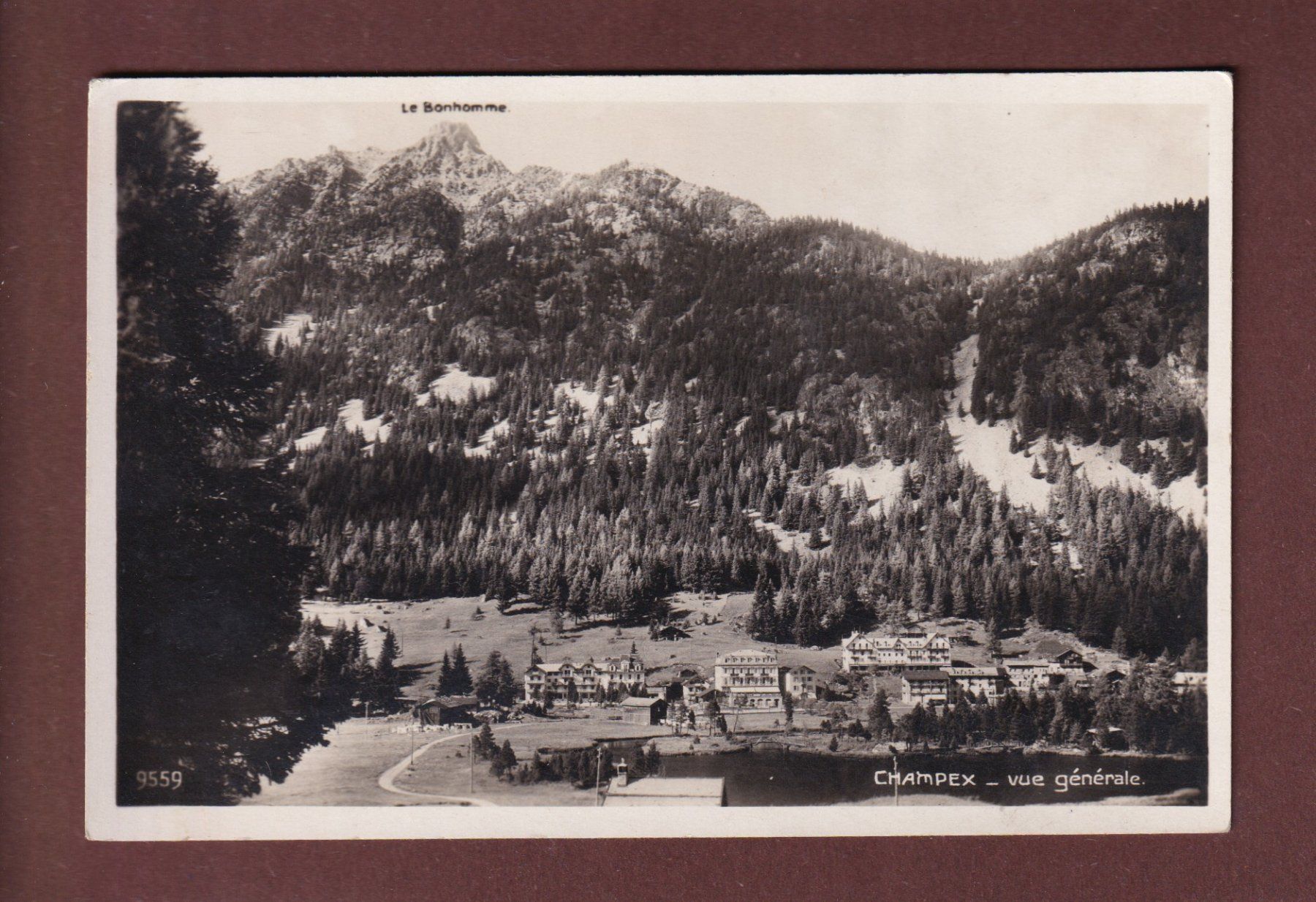 Ansichtskarten: CHAMPEX - Vue générale - Le Bonhomme – Gebraucht aus Pully von nicecards-shop