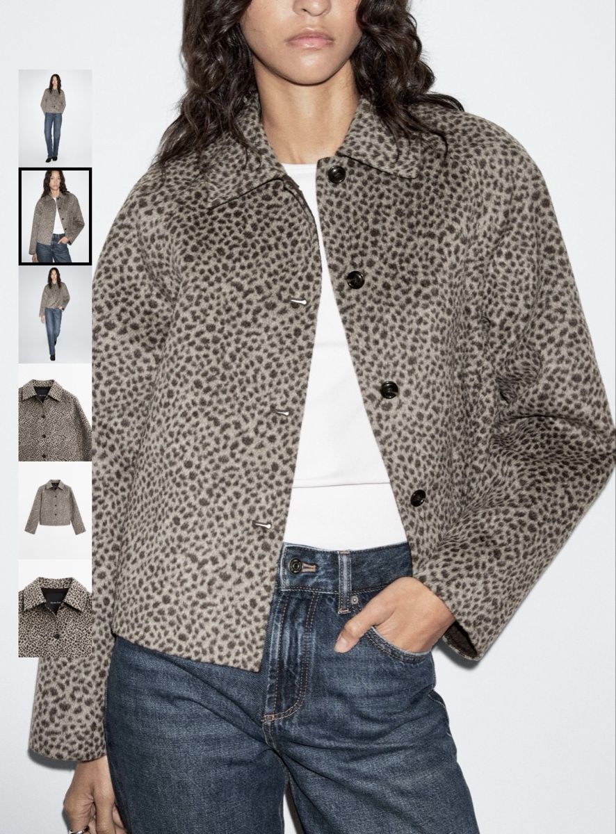 Massimo Dutti Giacche: Massimo Dutti Short Wool Blend Animal Print Coat – Usato da Herisau venduto da LauraHope 7